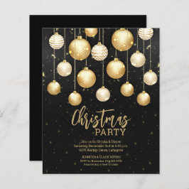 Budget Weihnachtsschmuck Black and Gold Einladunge
