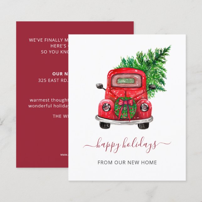Budget Weihnachtswagen Weve Moving Holiday Card (Vorne/Hinten)