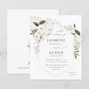 Budget Weiß Boho Floral Hochzeit V3 LN
