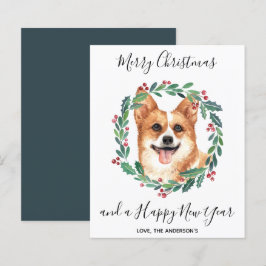 Budget Welsh Corgi Dog Frohe Weihnachtskarte