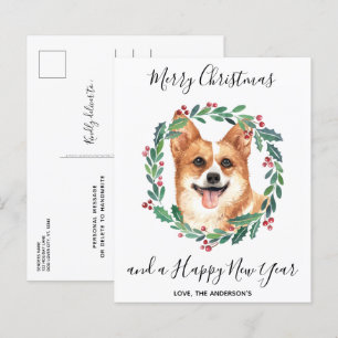 Budget Welsh Corgi Dog Frohe Weihnachtskarte