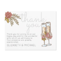 Budget Whimsical Champagne Vielen Dank für Ihre Ho