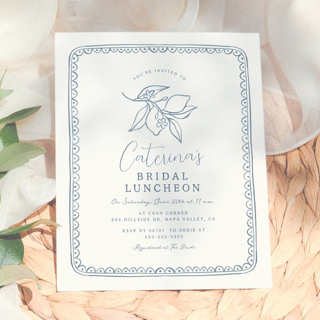Budget Whimsical Lemon & Blue Brautparty (Von Creator hochgeladen)