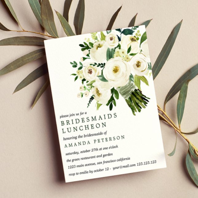 BUDGET White Bouquet Bridesmaids Luncheon Wedding (Von Creator hochgeladen)