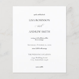 Budget White Calligraphy Wedding Flyer