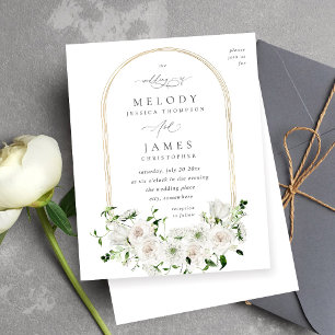 Budget White Floral Wedding 2