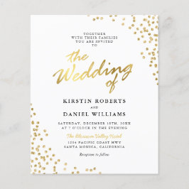 Budget White Gold Glitzer Einladung Hochzeitsfeier