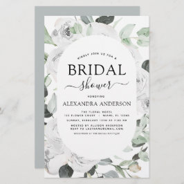 Budget White Rose Brautparty Einladung