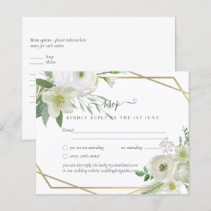 BUDGET White Rose Greenerity Gold Wedding