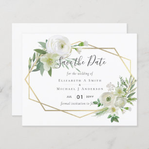 BUDGET White Rose Greenerity Gold Wedding