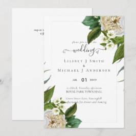 BUDGET White Roses Bouquet Floral Wedding