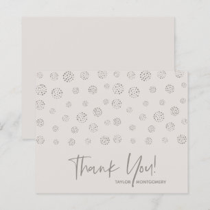 Budget White Script Off-White Dankeschön Karten