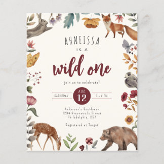 Budget Wild One Animal Woodland Erster Geburtstag