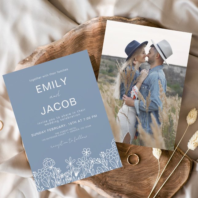 Budget Wildblume Dusty Blue Foto Wedding (Von Creator hochgeladen)