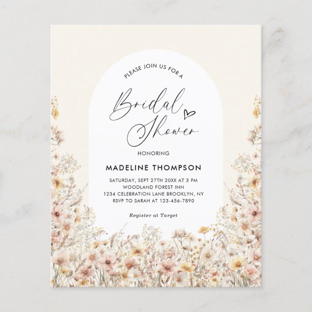 BUDGET-Wildblumen-Arch-Brautparty (Vorderseite)