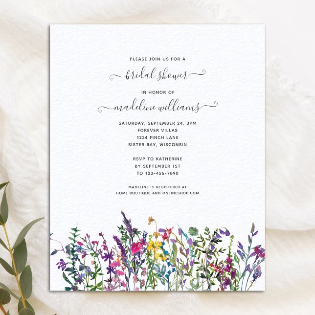 BUDGET Wildblumen Blumendusche Einladung (Von Creator hochgeladen)