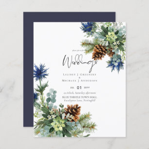 BUDGET Winter Blue Thistle Wedding