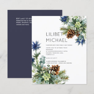 BUDGET Winter Blue Thistle Wedding