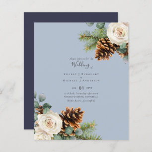 BUDGET Winter Eukalyptus Pine Cones Wedding