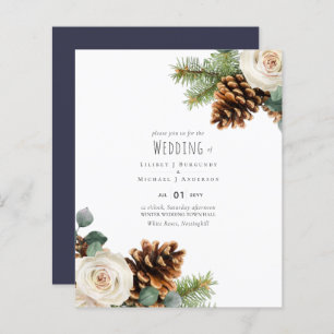 BUDGET Winter Eukalyptus Pine Cones Wedding