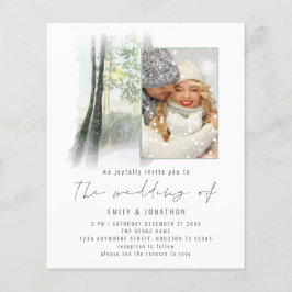 Budget Winter Forest Foto QR Sage Hochzeit