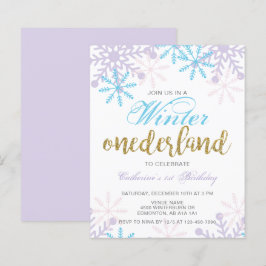 Budget Winter Onederland 1. Geburtstag Blauer Schn