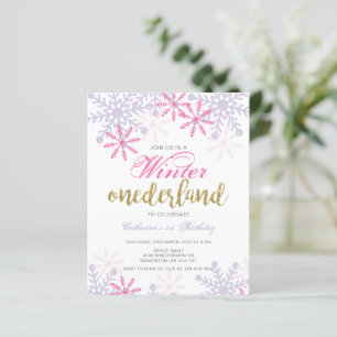 Budget Winter Onederland 1. Geburtstag Rosa Schnee