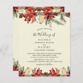 Budget Winter Weihnachts Burgund Hochzeitsslitti F