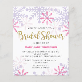 Budget Winter Wonderland Brautparty Gold Pink