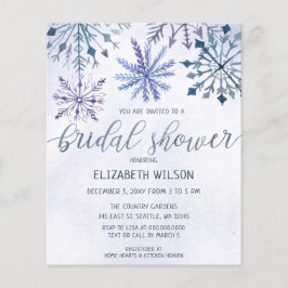 Budget Winter Wonderland Bridal Dusche Einladung