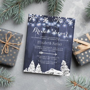 Budget-Winter-Wunderland-Brautparty-Einladung