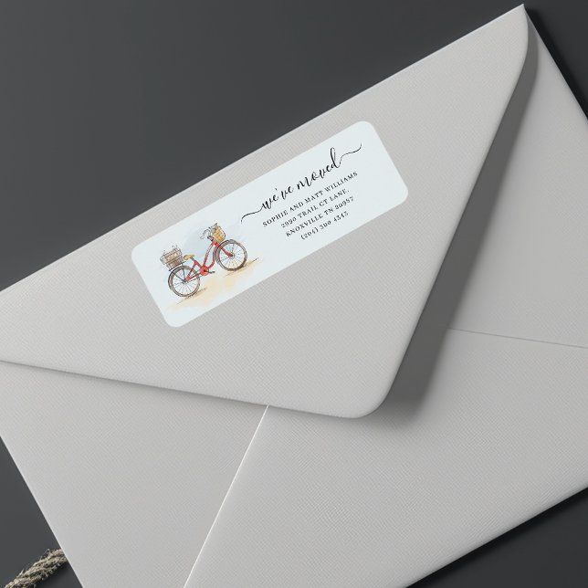 Budget Wir haben Boho Chic Moving Rücksendeadresse (We have moved change of address biker moving announcement)