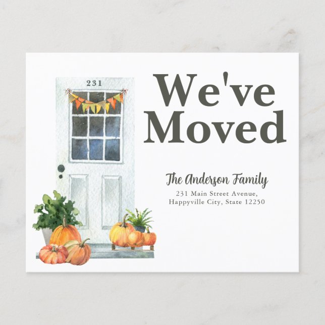 Budget Wir haben den Kürbisfall an der weißen Tür  (Vorderseite)