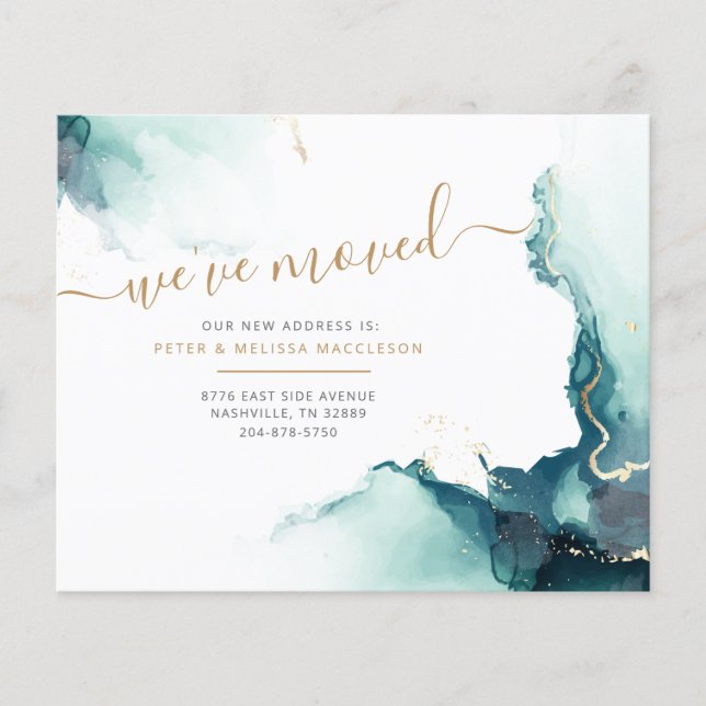 Budget Wir haben die Ankündigung einer neuen Adres (Vorderseite)