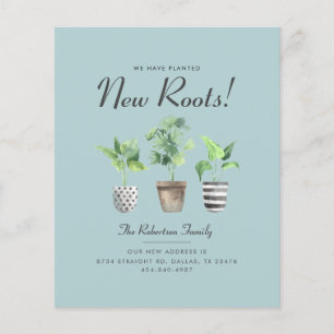 Budget Wir haben die Ankündigung "New Roots Moving