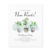 Budget Wir haben die Ankündigung "New Roots Moving