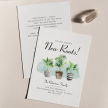 Budget Wir haben die Ankündigung "New Roots Moving