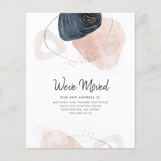 Budget Wir haben die Ankündigung von Adressänderun (Vorderseite)