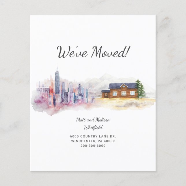 Budget Wir haben die Ankündigung "Wasserfarbenbewe (Vorderseite)