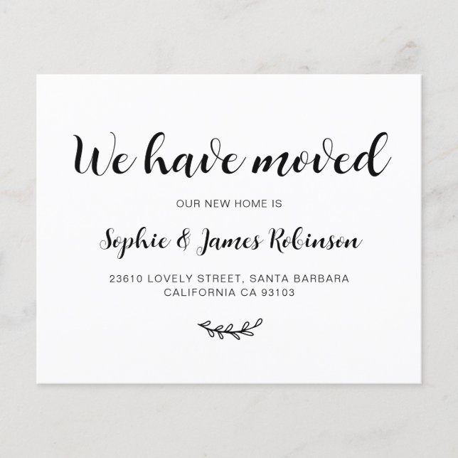 Budget Wir haben die neue Zuhause Moving Ankündigu (Vorderseite)