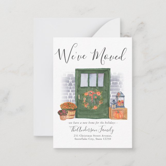 Budget Wir haben die Pumpkin Door Moving Card vers Mitteilungskarte (Vorderseite)