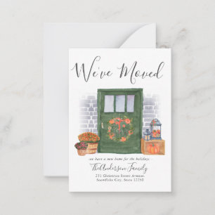 Budget Wir haben die Pumpkin Door Moving Card vers Mitteilungskarte
