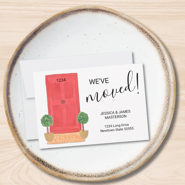 Budget Wir haben die Red Door Announcement Card um Mitteilungskarte (Von Creator hochgeladen)