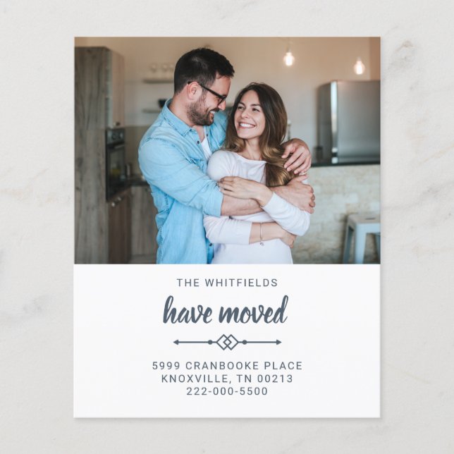 Budget Wir haben die Umzugskarte für das Foto umge (Vorderseite)