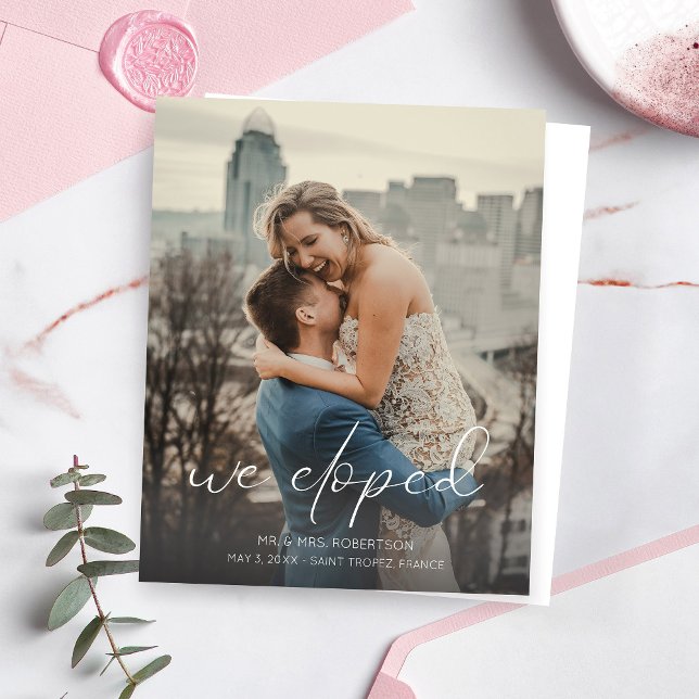 Budget Wir haben Foto Callig Hochzeitsankündigung (Von Creator hochgeladen)