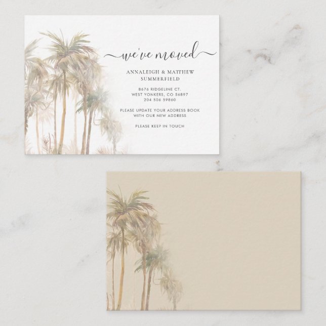 Budget Wir haben Palmen verschoben Ankündigung (Vorne/Hinten)