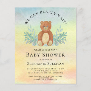 Budget Wir können frühzeitig abwarten Baby Dusche 