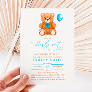 BUDGET Wir können frühzeitig auf Baby Boy Dusche w Flyer