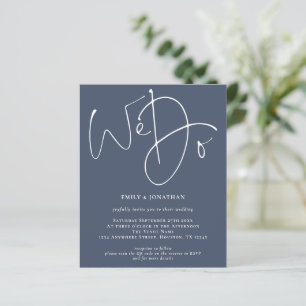 Budget Wir machen Dusty Navy Blue QR Hochzeit Einl