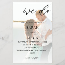 Budget Wir machen Foto Kalligrafie Hochzeitsszenar Flyer